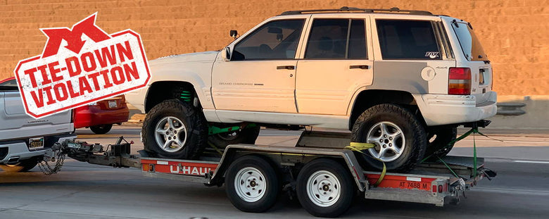 Tie-Down Violation: U-Haul Jeep