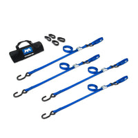 Motorcycle Tie Down Strap Pack with Integrated Soft Loops w/ Cam