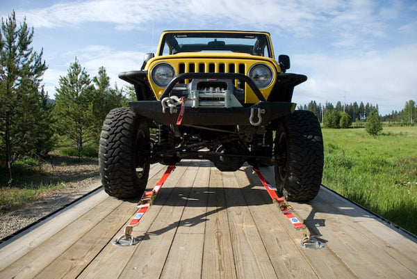 Jeep with Super Pack Tie Downs - Front View