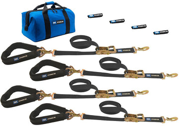 Pro Pack Premium Tie Down Strap Kit with Sewn Fixed End