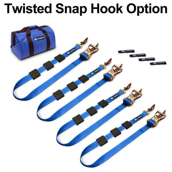 Tire Block Strap Pack - Twisted Snap Hook Option