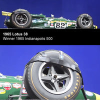 Wheel bonnets on Lotus 38